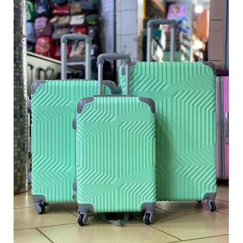 3 Pieces Suitcases It Has Strong Material And Durable Water Proof Material And Travelling Purposes High Quality It's Green In Colour It Has Multiple Colours