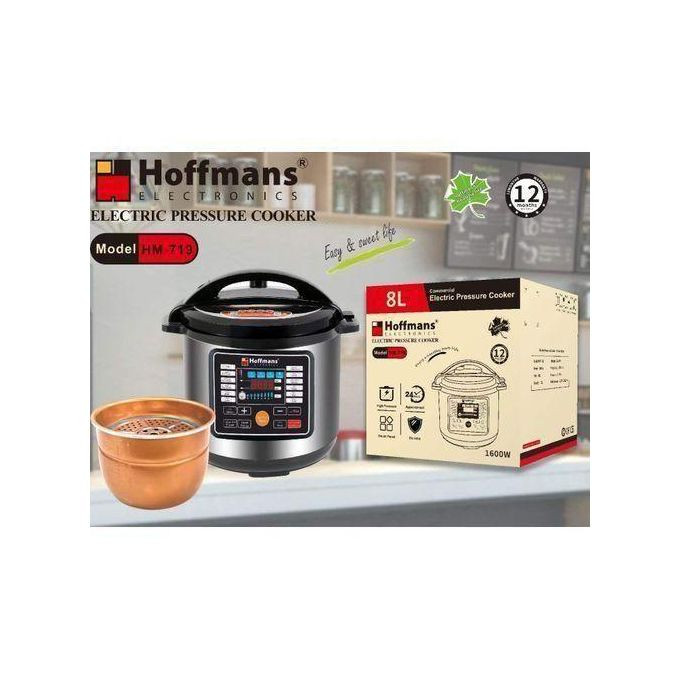 8L Electric Multifunction Pressure Cooker - Silver