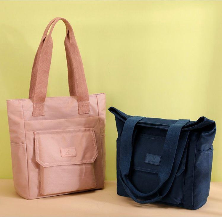 Ladies Tote Bag , Multi Pockets Handbag, Shoulder Bag for Work, Large Crossbody Purse - Black/Blue/pink