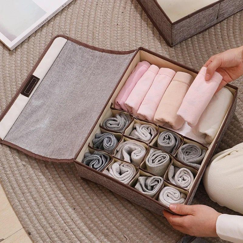 Underwear Drawer Organizer Multifunctional Underwear Storage Box, Household Storage In Different Formats, Washable, Foldable, Withdrawable Wardrobe Storage And Organizing Box Sock and Underwear Drawer