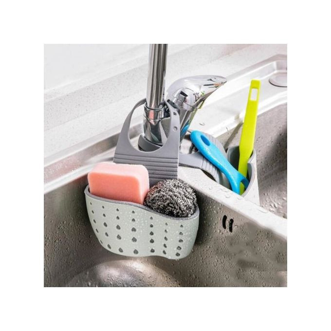 Sink Sponge Drainer/ Kitchen Drain Basket - gray