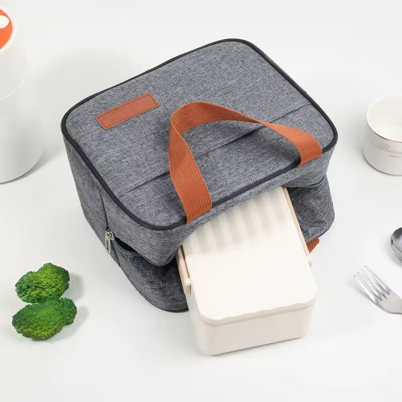 Insulated Lunch Bag Lunch Box - ( gray)