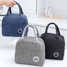 Insulated Lunch Bag Lunch Handbag - Blue/Black