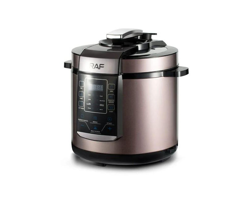 Multifunctional 6L Slow Cooker Smart Programmable Digital Electric Rice Pressure Cooker Stew Pot Safe Operation- Multicolor RAF
