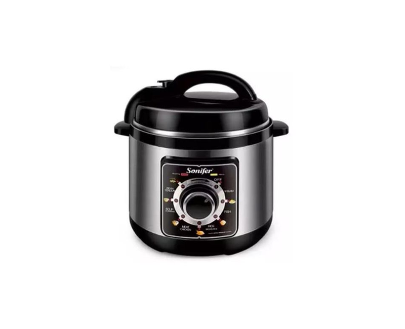 Automatic 6L Multifunction High Power Stainless Steel Electric Pressure Cooker Rice Cooker Steamer- Silver. Sonifer