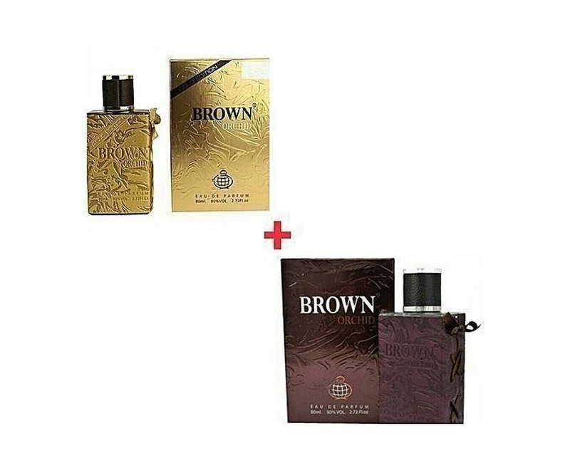 Fragrance World Brown Orchid Couple Gift Bundle - Brown Orchid Gold Edition And 80ml Brown Orchid 80ml