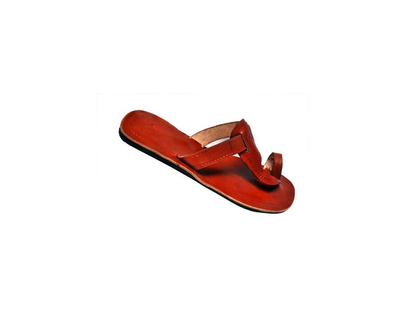 Men's African Round Toe Craft Sandal - Brown