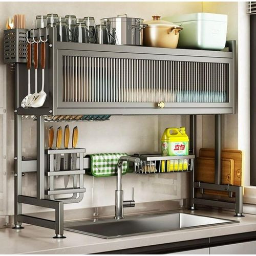 Countertop Sink Plate Rack With Cover