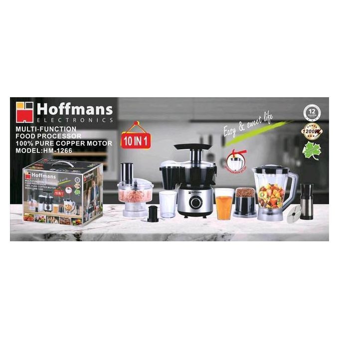 Multi-Function Food Processor Model HM-1266 - White/Black