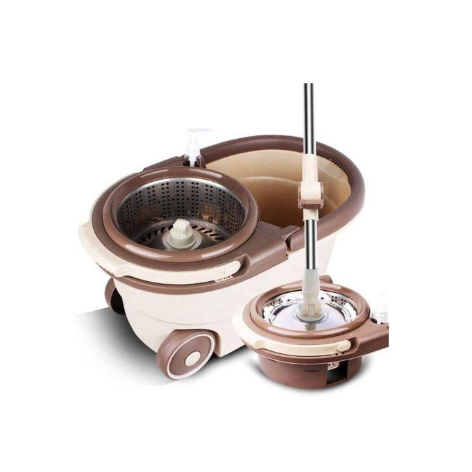 Spin Mopper Set. Wheels Spin Head Noozle Mop Clean Broom
