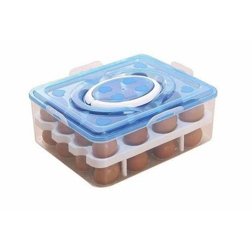 Egg Tray Storage Container 32 Grid - Blue