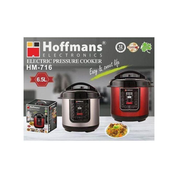6.5L Genuine 14 In 1 Digital Electric Pressure Cooker - Red, Silver