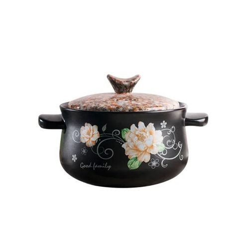 Sonifer Strong Ceramic Cooking Saucepan 5 Ltrs - Black, Brown