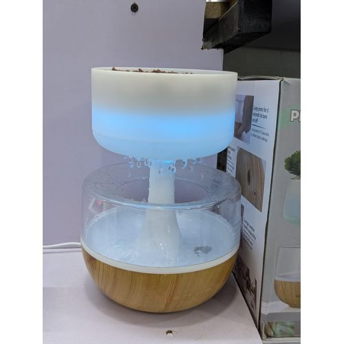 Essential Oil Diffuser, Unique Shaped Humidifier - White, Brown.