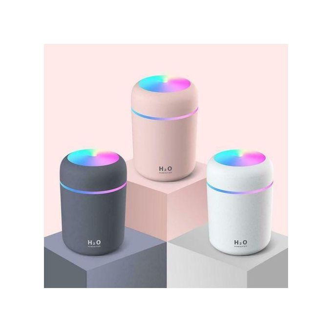 Share this product Portable Colorful Mini H2o Humidifier- Essential Oil Diffuser, 300 Ml USB Air For Bedroom, Car, Office, Desktop With Light & 2 Mist Modes - Multicolors