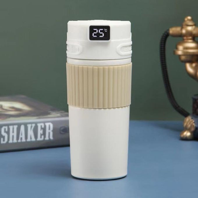 Temperature displaying Travel Mug - White