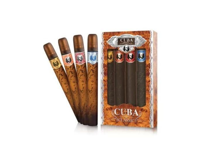 Cuba For Men - 4 Pc Gift Set Perfumes (Gold, Blue, Red, Orange)