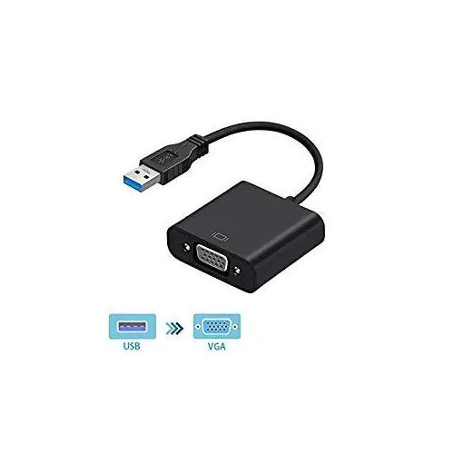 Adnet USB 3.0 to VGA Adapter External USB 3.0 Video Display Cable for PC Laptop Windows (Black/Blue)