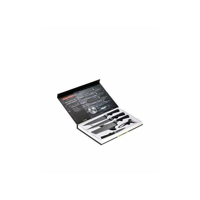 Everich 6-Piece Sharp Knife Set - Black & Silver