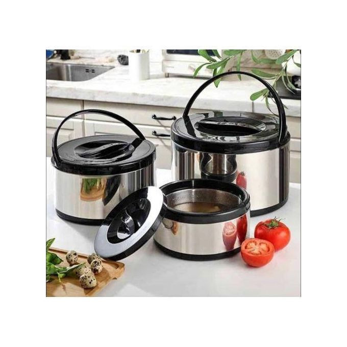 Lunch Box / Hot Pot – Keep Your Meals Fresh & Warm - Silver, Black.