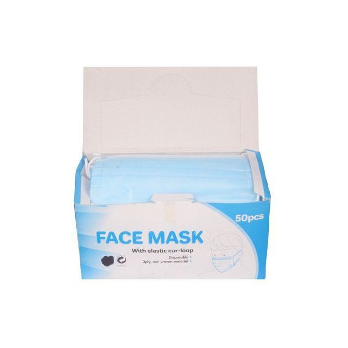 Box of 50 pcs 3 Ply 3M Dust And Virus Prevention Face Masks - Blue