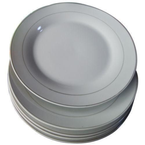 Hm Set Of 6 Ceramic Dinner Plates –White