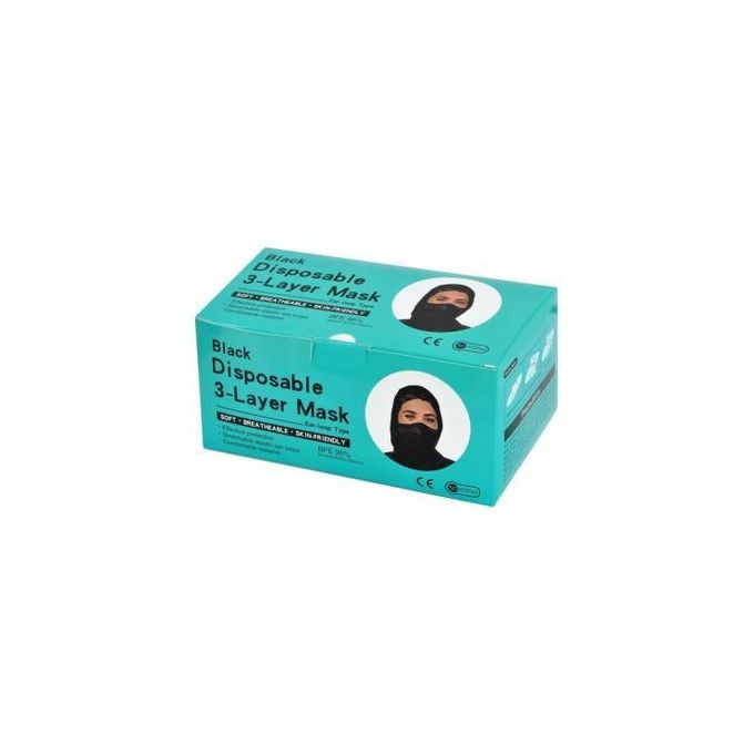 Reusable Mouth Face Dust Pollution PM2.5 Activated Carbon Filter - Black