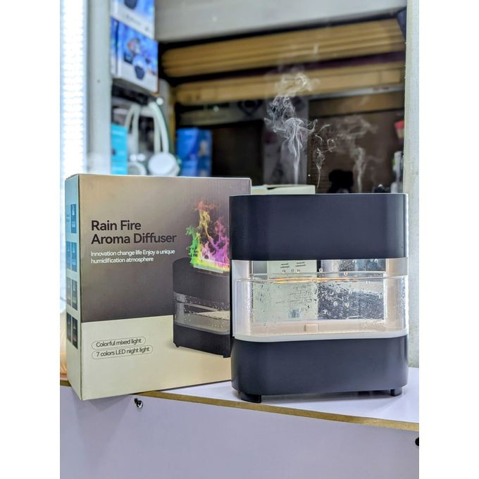 Essential Oil Diffuser, Unique Rectangle Humidifier - Black.