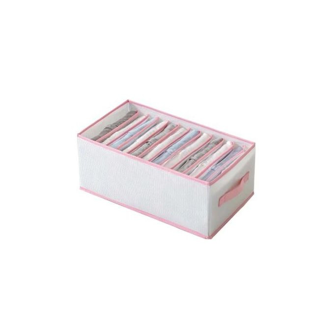 Clothes Jeans Storage Box Large Capacity Tidy Multipurpose Clothes Underpants Organizer Drawer for Wardrobe Divider Storage Box White ,Color Varies