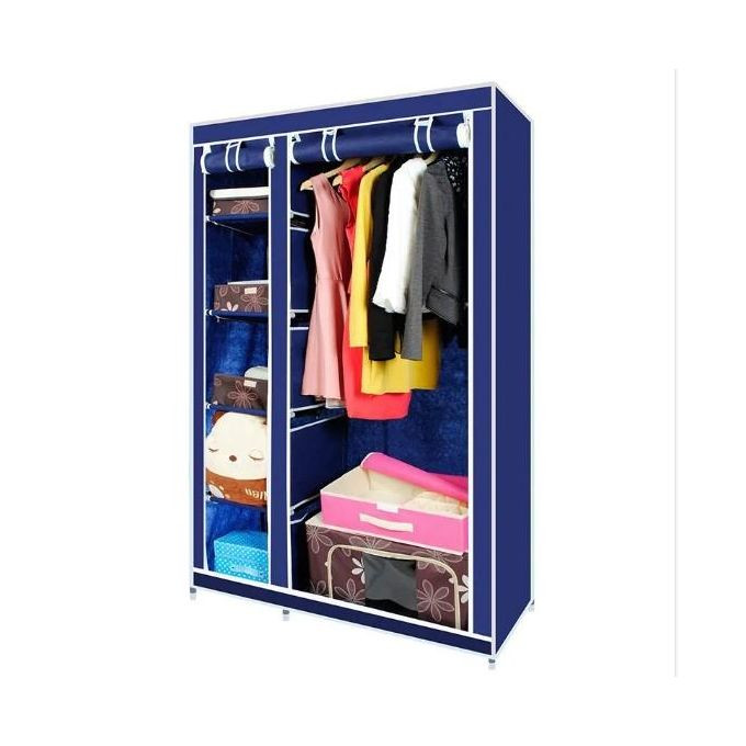 Double Column Foldable Wardrobe Cheap Folding Clothes Closet