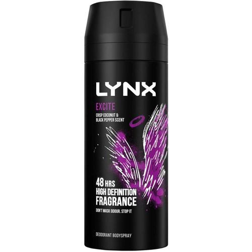 Lynx Excite 48 Hours Of Odour-Busting Zinc Tech Aerosol Body Spray Deodorant To Finish Your Style 150ml