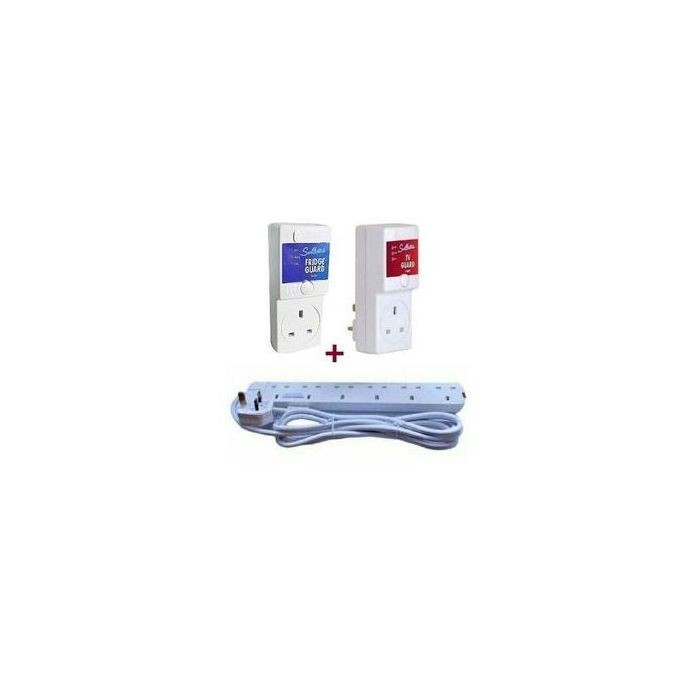 Sollatek TV & Fridge Guards 13amps + Power King 6 Way Extension