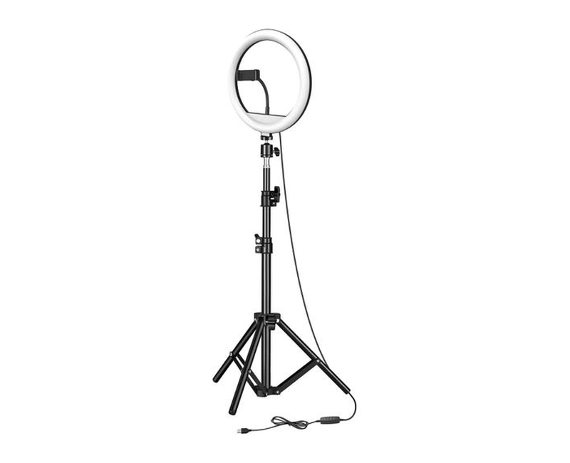 12" Ring lights Full set Dimmable 30.5x3.7x30.7 cm 3 Colours For Selfie,Tiktok,YouTube,photography etc Ring Fill Light with adjustable tripod stand- Black