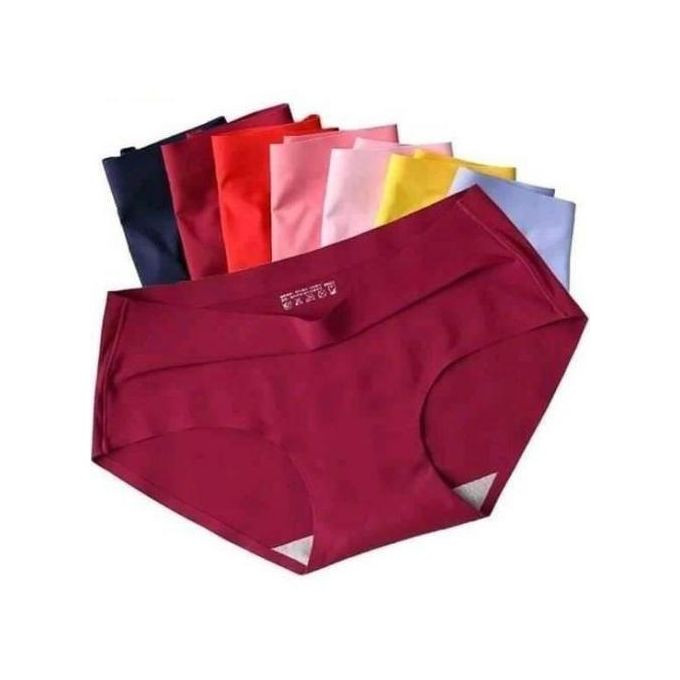 Ice Silk Seamless Comfy Panties,5 Pcs - Assorted Color