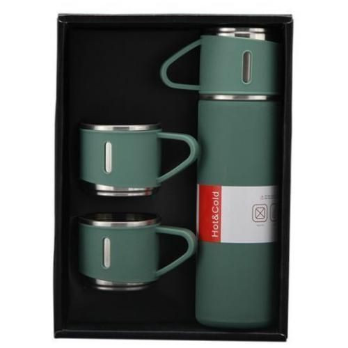 500ml Vacuum Flask Desk Cups Thermos Bottle-Green