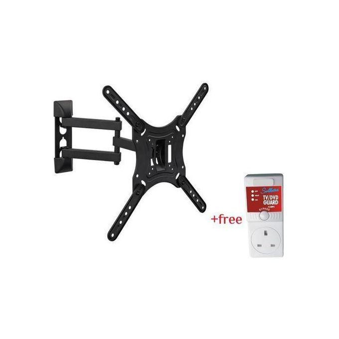 14"-55" Inch LED LCD Movable TV Wall Mount Plus A Free TV Guard - Black