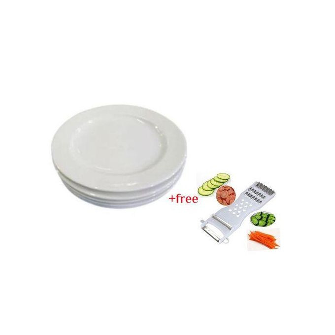 Set of 6 dinner set plus a FREE VEGETABLE SLICER-WHITE