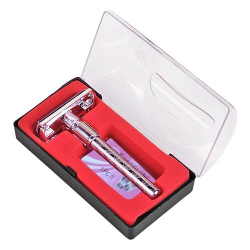 Handle Manual Safety Razors Hair Cleaning Tool - Silver