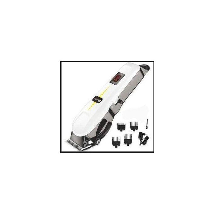 Geemy Original Cordless Saloon Hair Clipper Beard Shaver Hair Trimmer Shaving Machine Rechargeable- Black,White