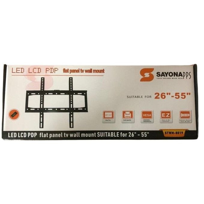 Sayona STWM-8019 Flat Panel Wall Mount Suitable For 26" To 55" - Black