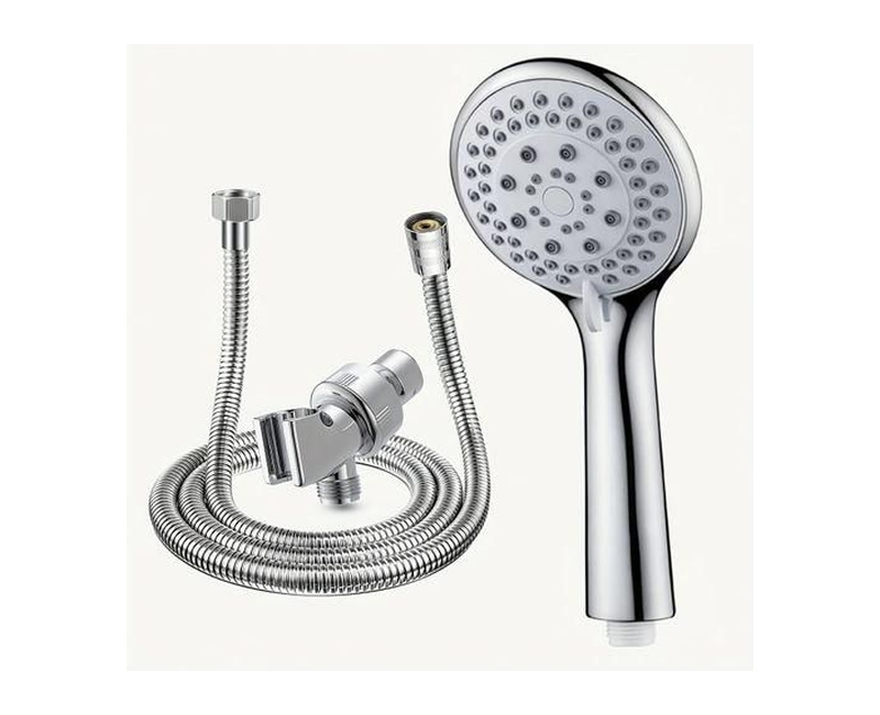 Pressurized Handheld Shower Head With Bracket And Hose