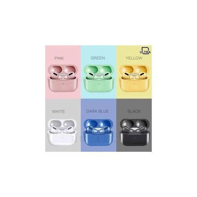 Original Airpods Pro Tws Bluetooth Earphones With Noise Cancellation- Multicolour