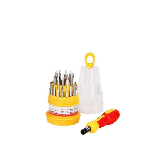 31 In 1 Magnetic Screw Driver Precision Tool Kit Set - Red,Yellow