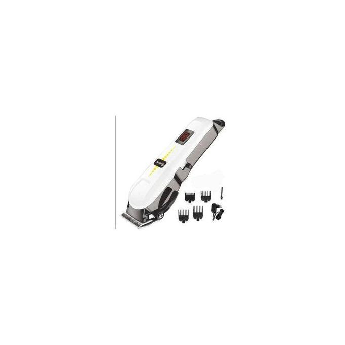 Geemy Professional Hair Clipper Rechargeable Hair Trimmer - Black,White