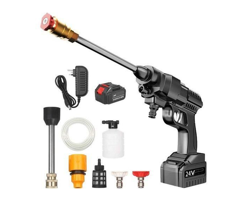 Lithium Battery Wireless Car Wash Gun Cordless High Pressure Portable Washer-