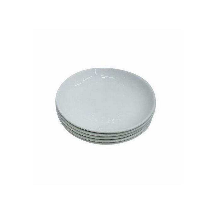 Dinner Curved Plates 6pcs-White