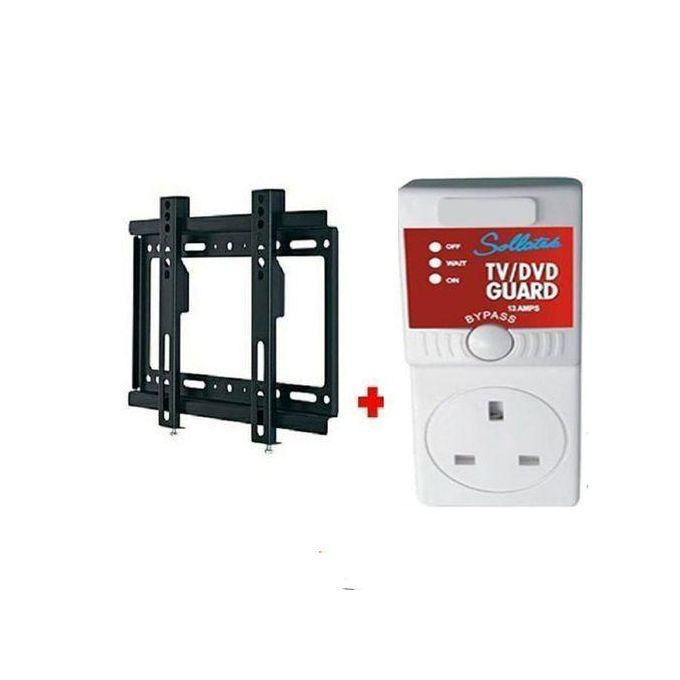 Sollatek Wall Mount For 26''-63/65 LED LCD Plasma TV Plus TV Guard - Multicolor