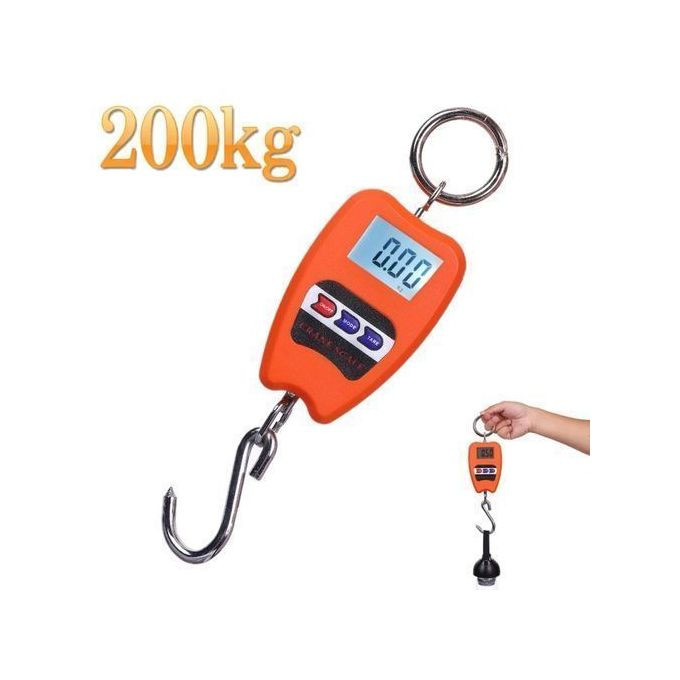 Weighing Scale With Clear Digital Screen-Orange 200Kgs