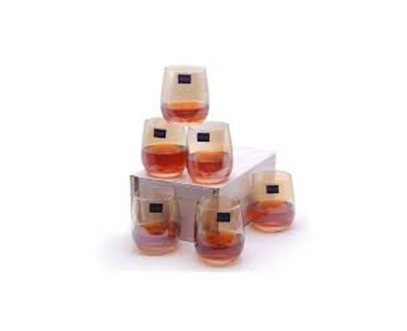 6 Pieces of Oval Water/ juice Glasses - transparent