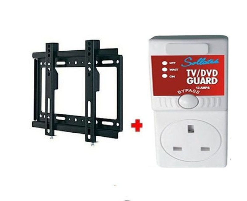Sollatek Wall Mount for 14''-42" LED/LCD/Plasma TV - Black + TV Guard